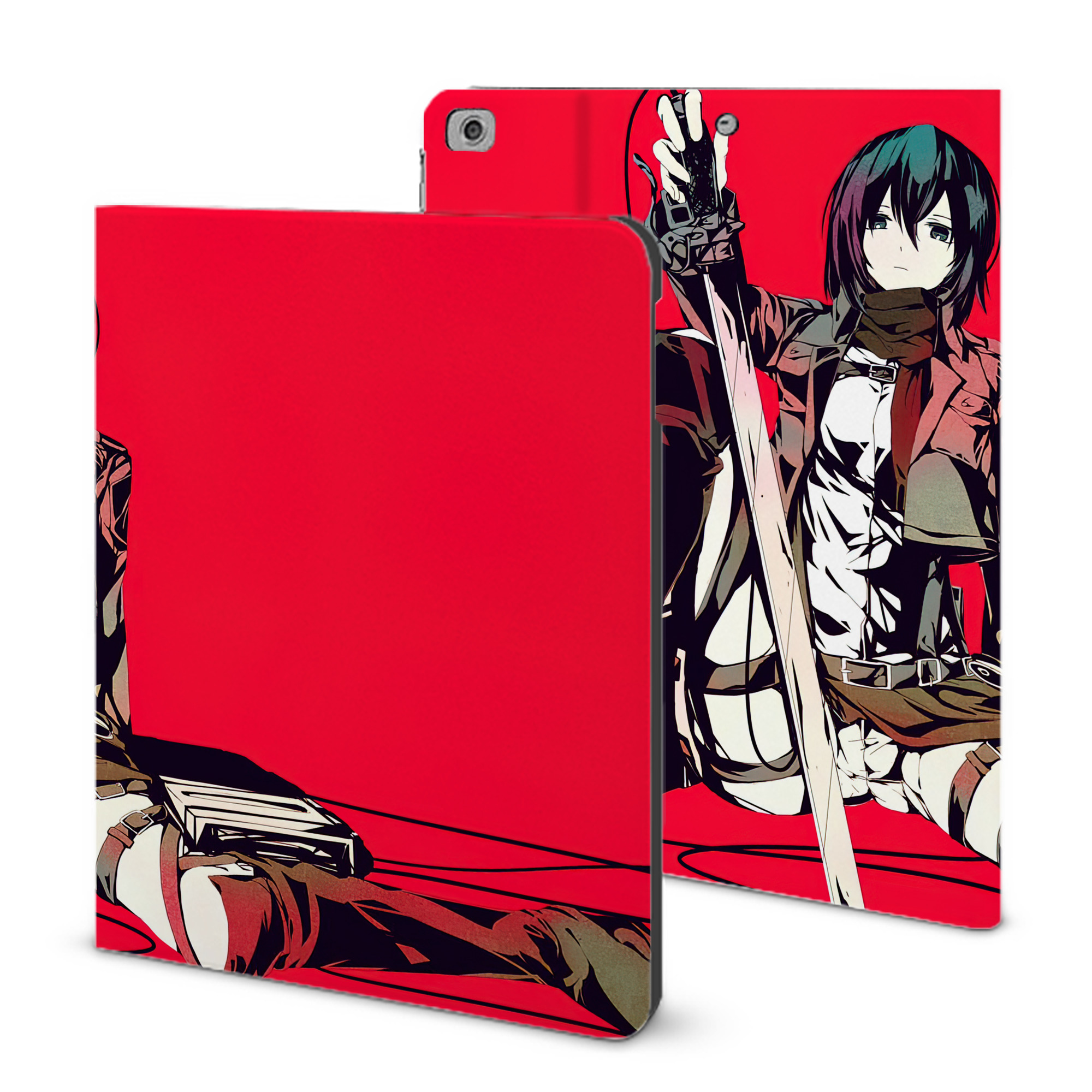 （画像用） 進撃の巨人 Attack on Titan IPad ケース ブック型 PUレザー TPU 耐衝撃 軽量 薄型 ペン収納なし 全面保護 IPad 各モデル対応